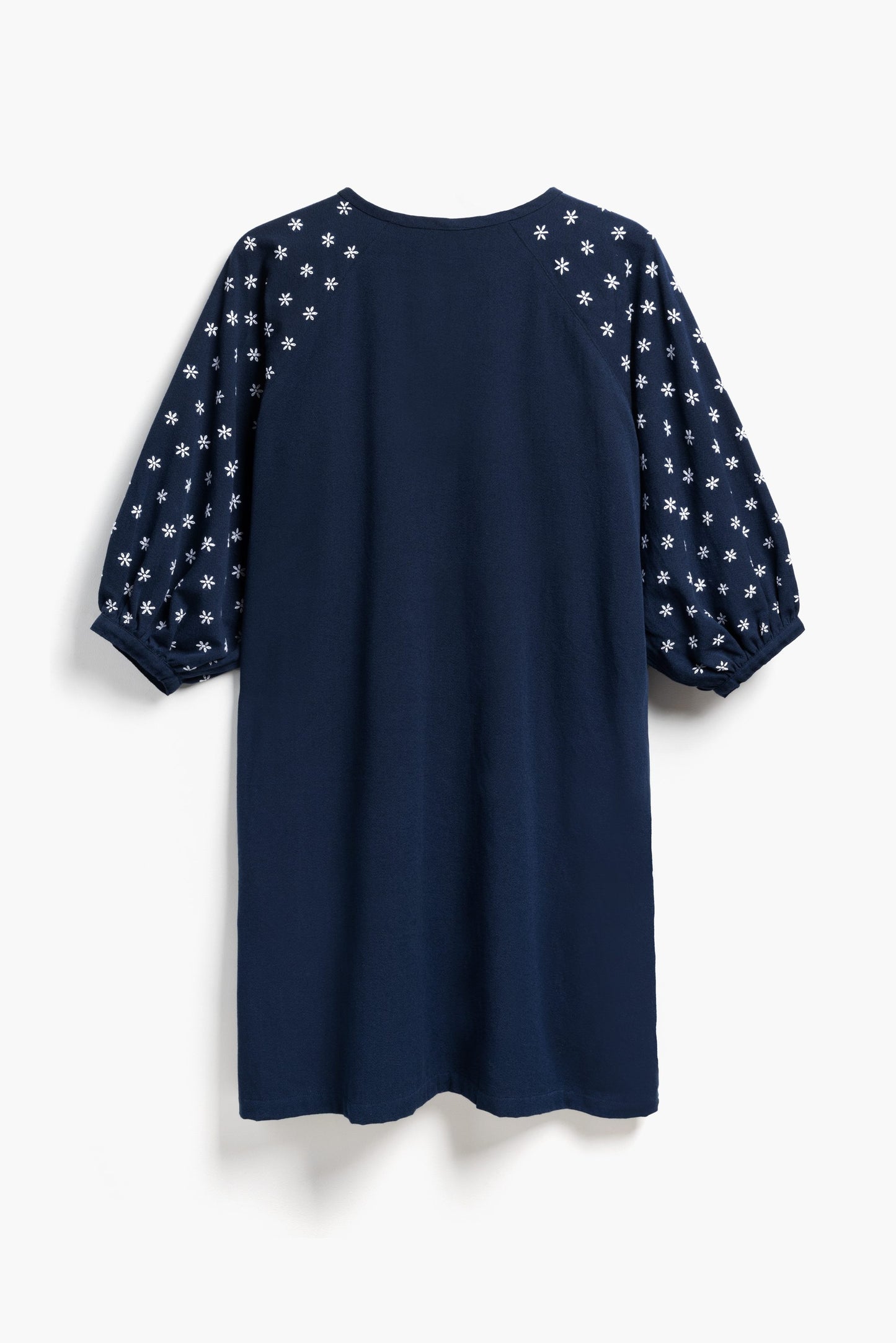 Daisy Dress - Hand Embroidered - Navy