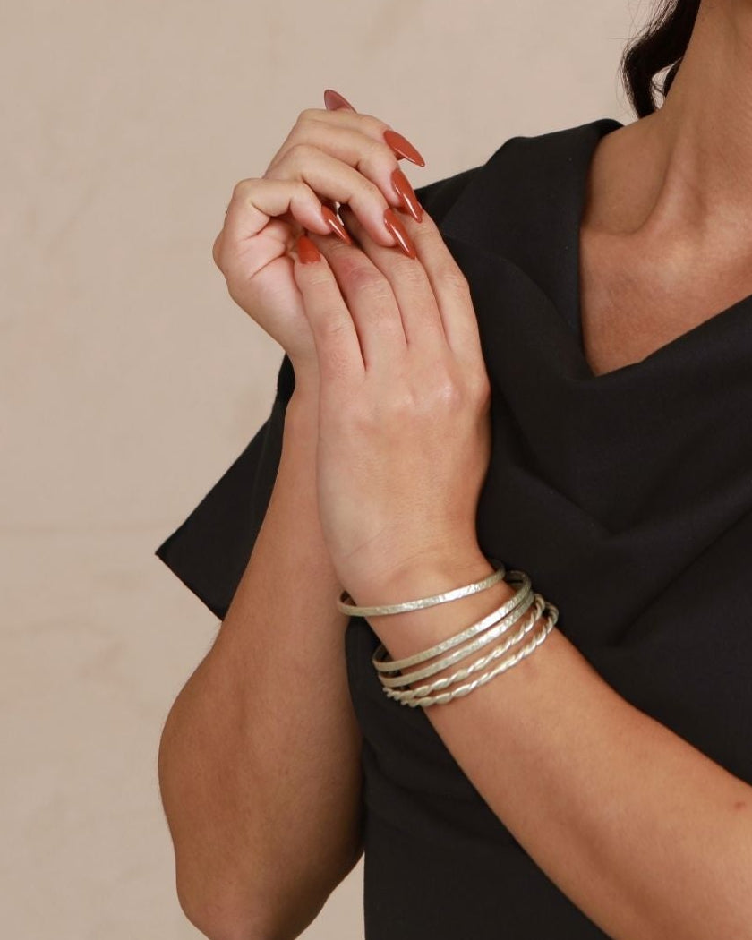 Bangles set of 3 - Silver Plated
