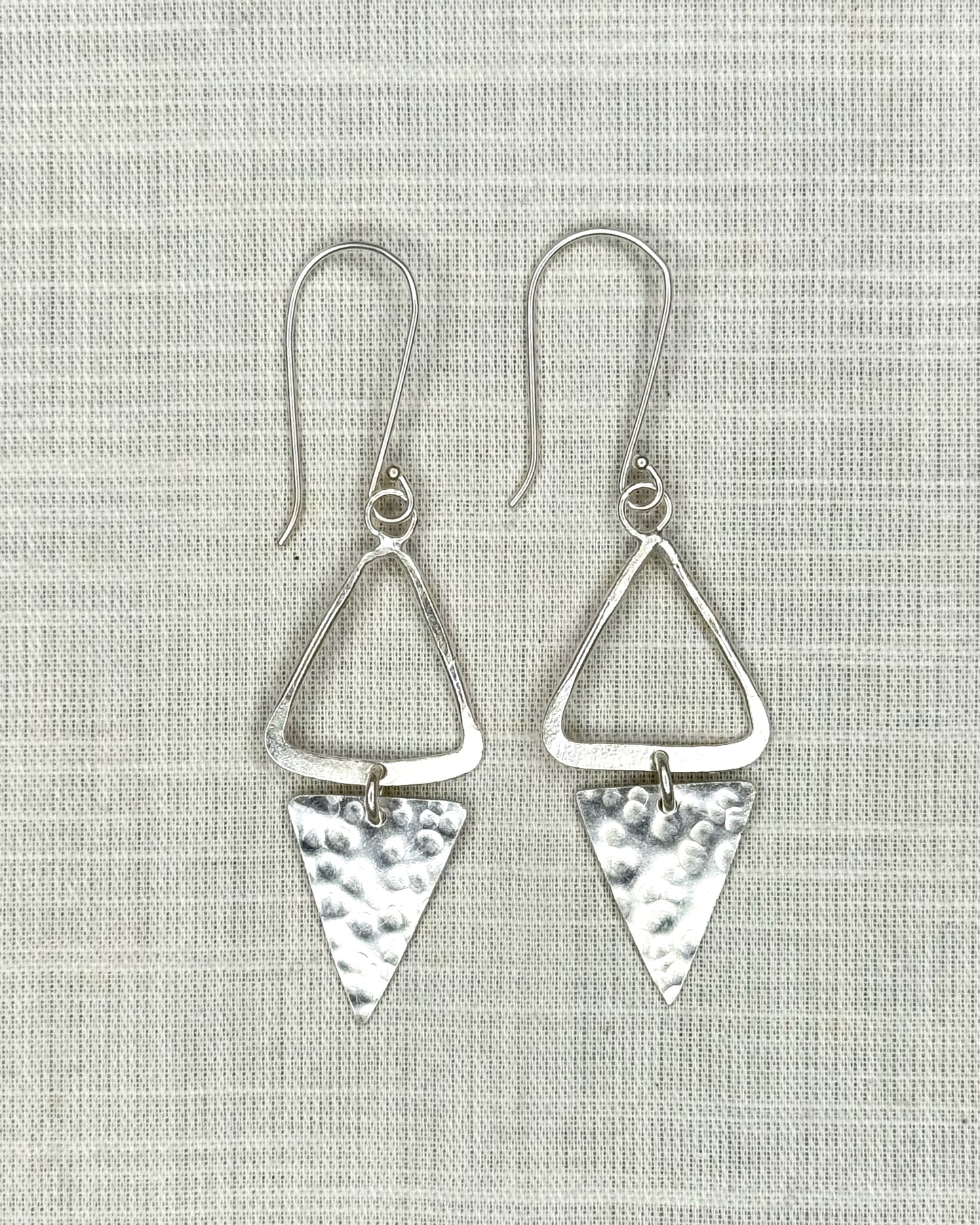 Azura Triangle Earrings - Silver Plated