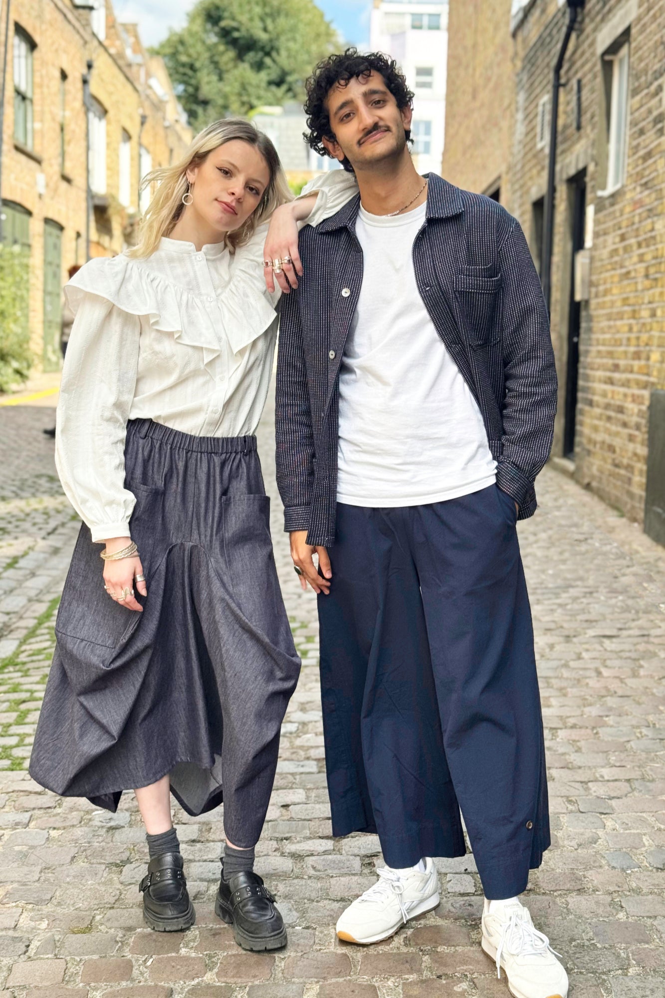 Safia Denim Skirt - Indigo Denim Chambray