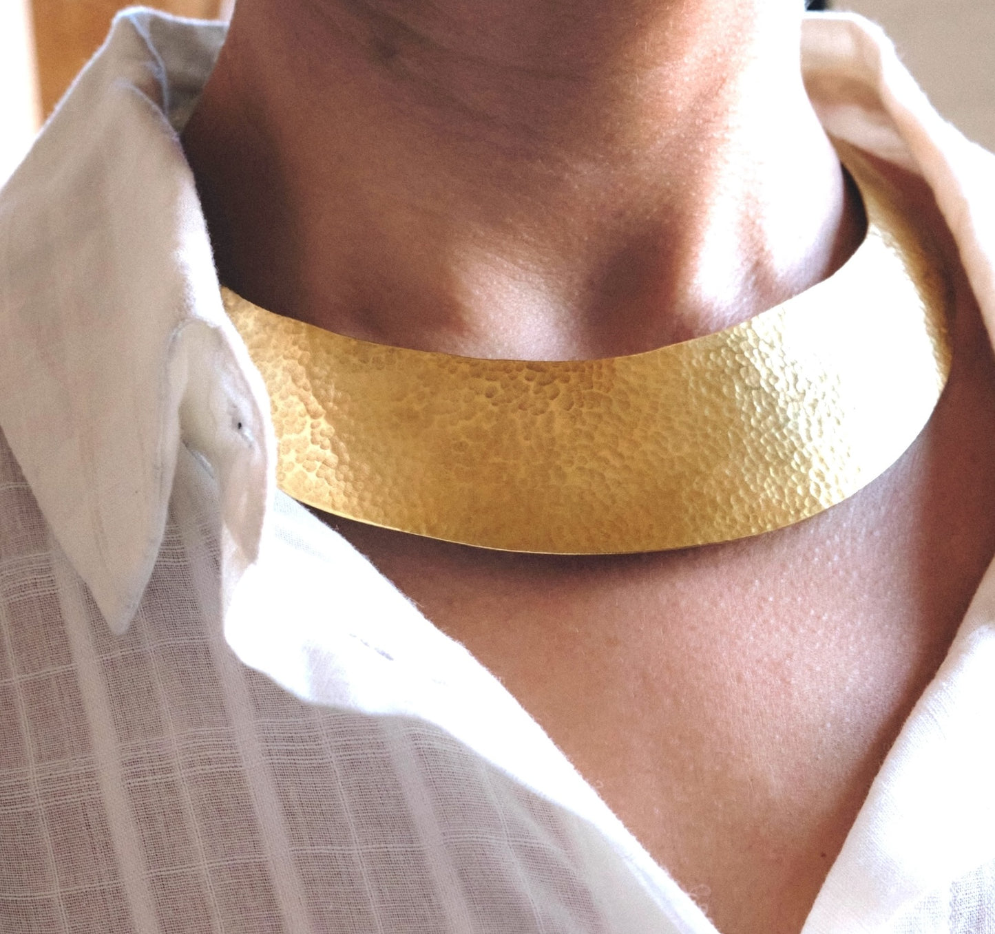 Half Moon Choker - Beaten Brass