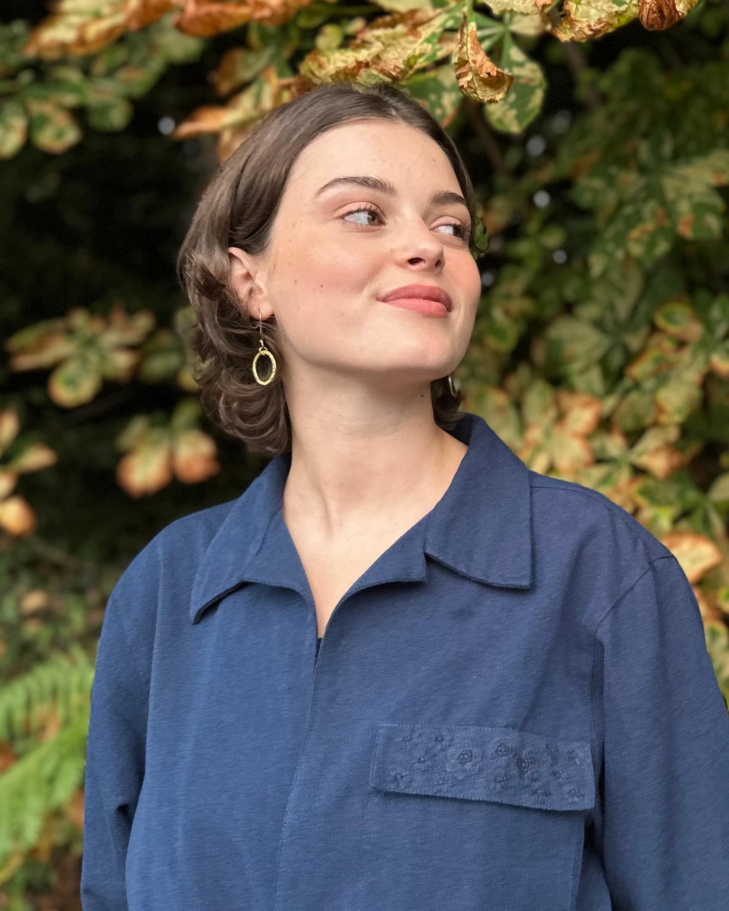 Luna Hoop Earrings - Brass