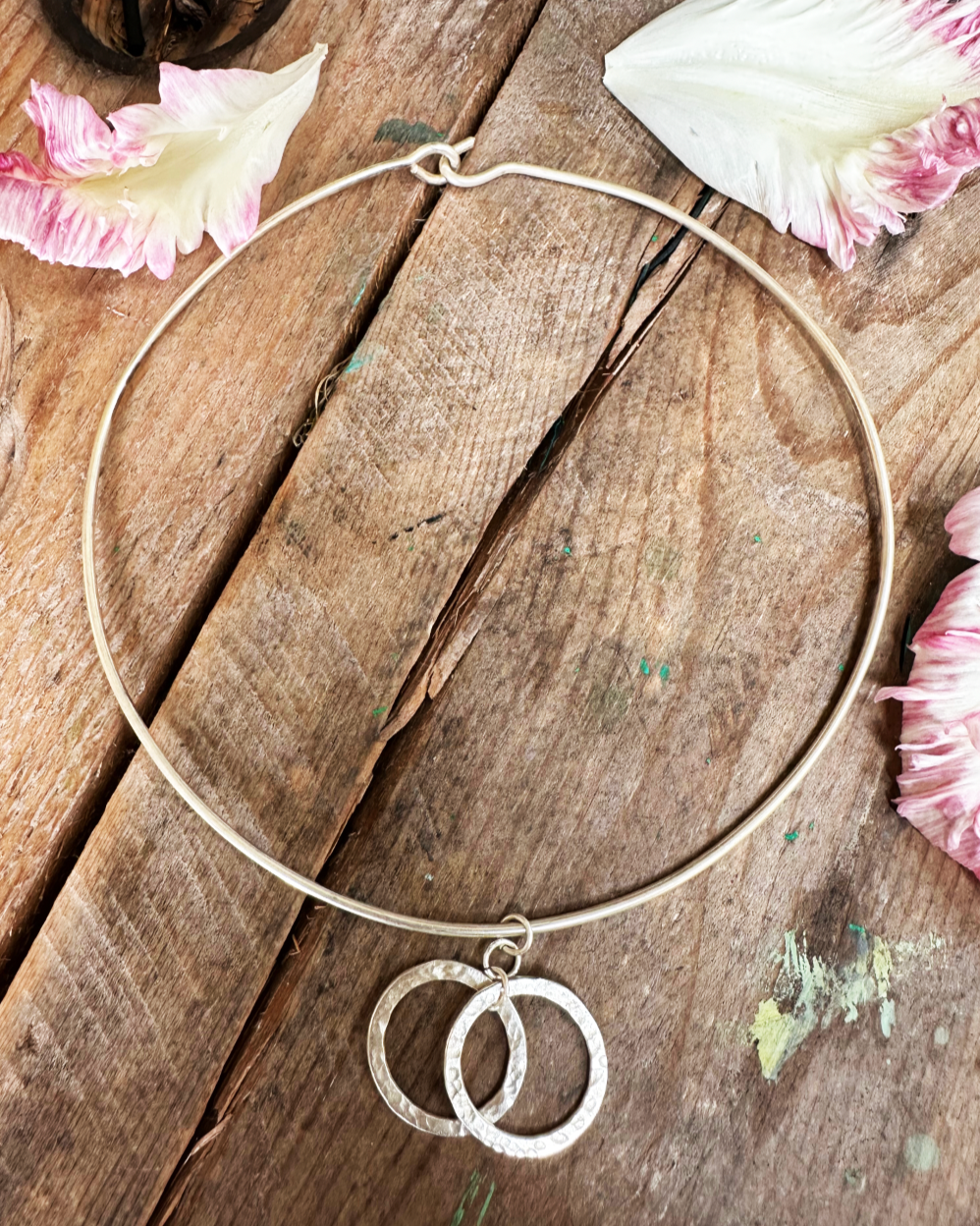 Two Moons Choker - Silver Plated