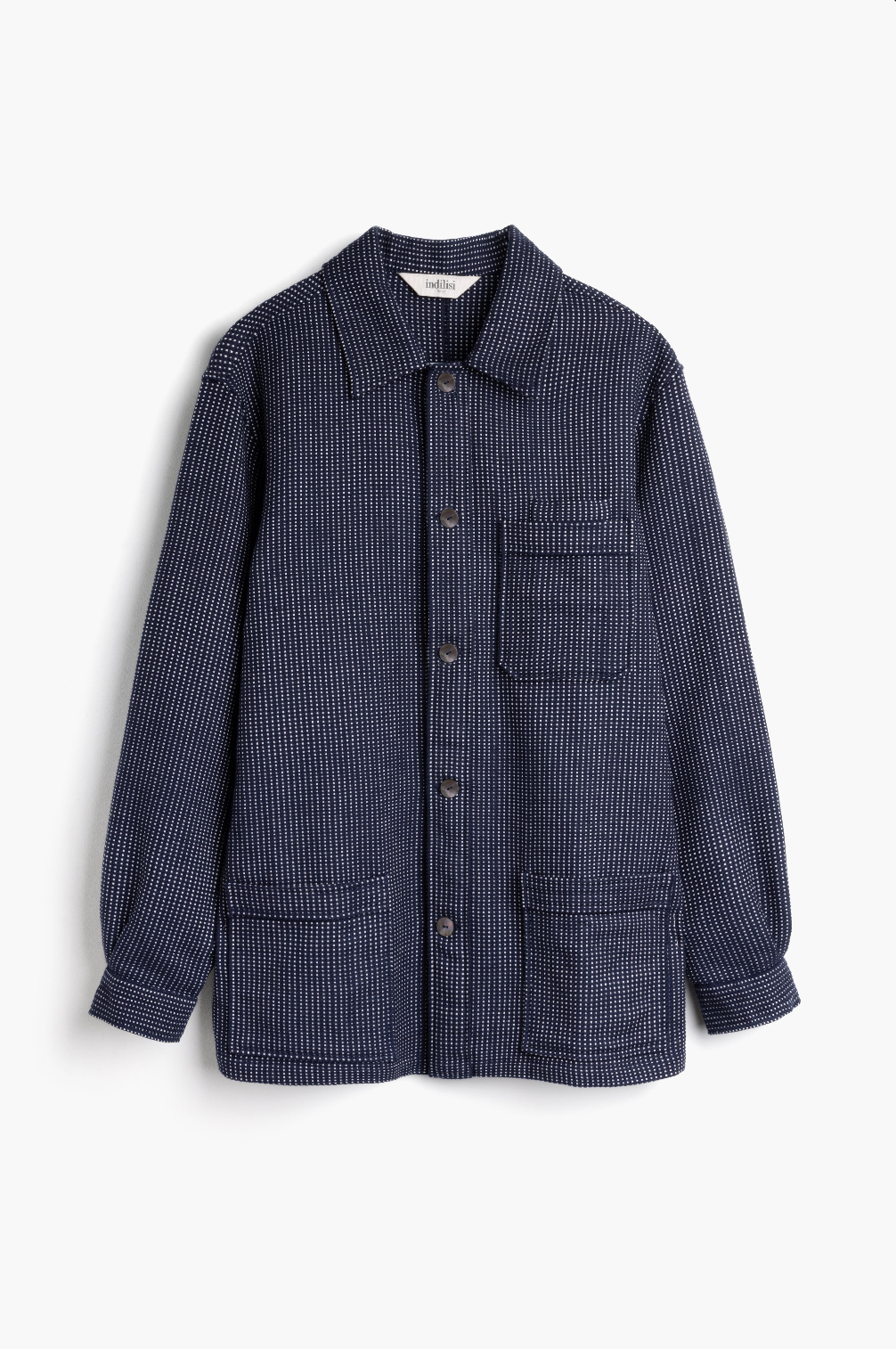 Women's Shacket - Navy White Dot Hand Weave