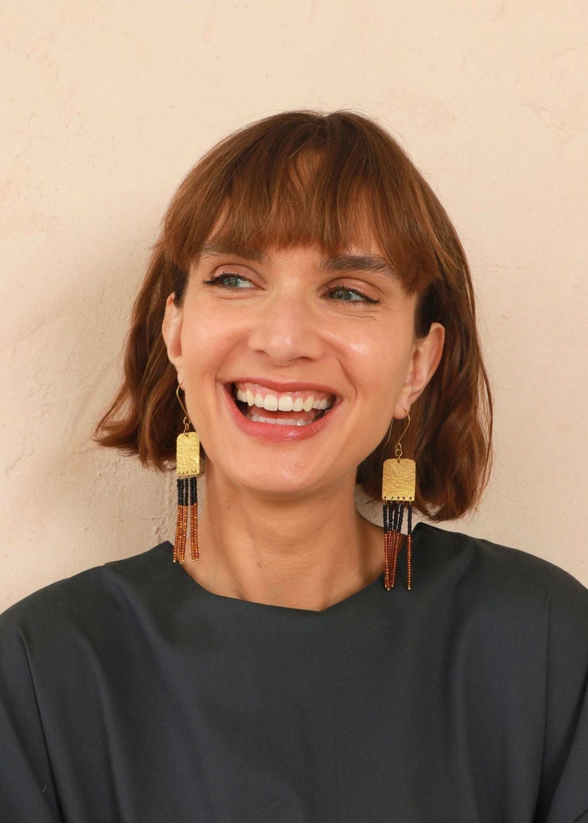 Moonbrush Earrings - Brass - Handmade