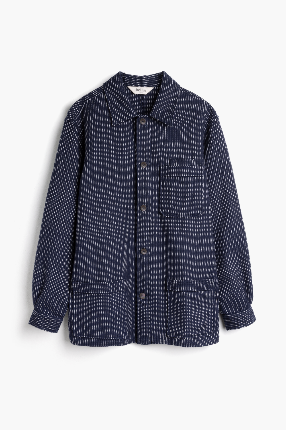 Men's Shacket - Navy White Dot Hand Weave