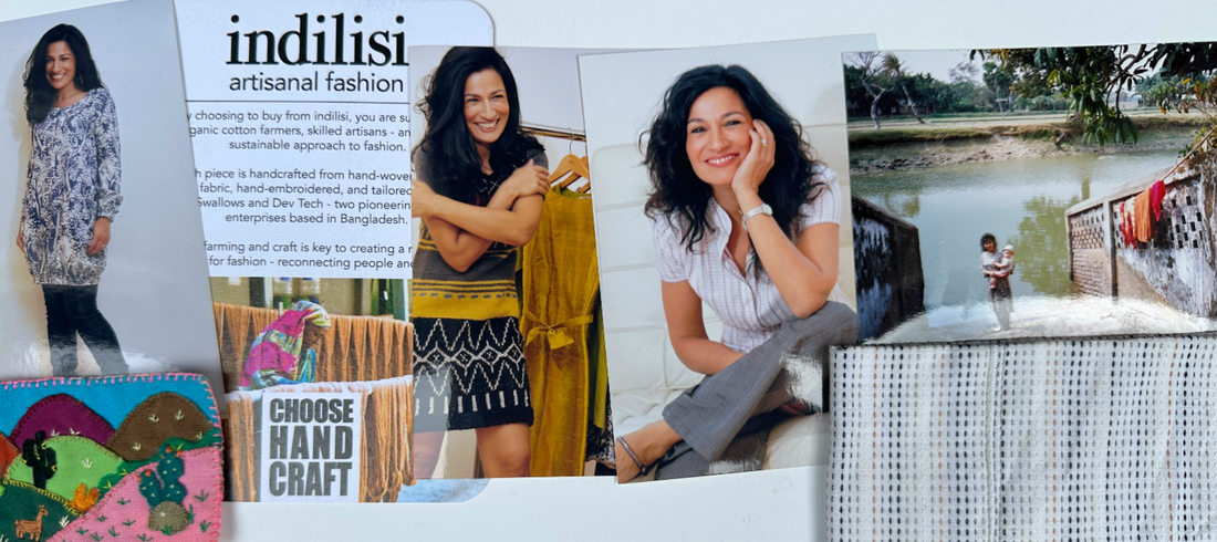 Safia Minney, Founder of Indilsi, is interviewed by Little Ginger, Sustainable Fashion Boutique, Guernsey