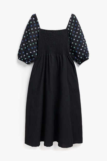 Belle Dress - Hand Embroidered - Black