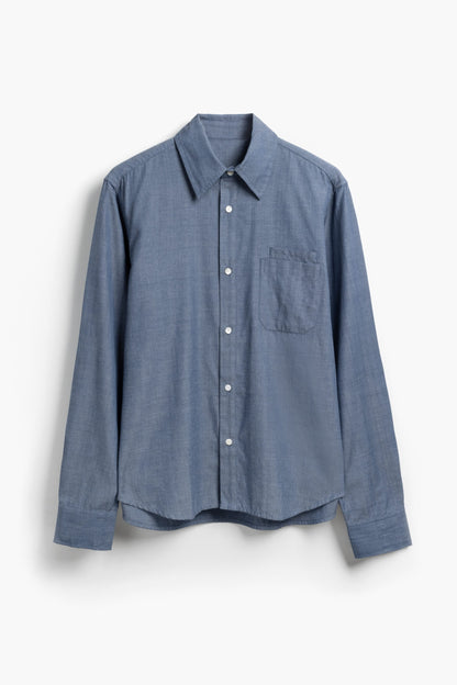 Brett Men's Shirt - Denim Blue Chambray