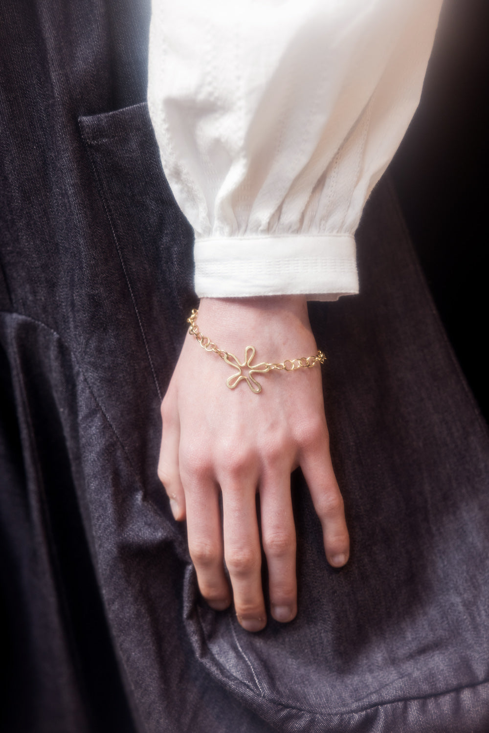 Flower Bracelet - Brass