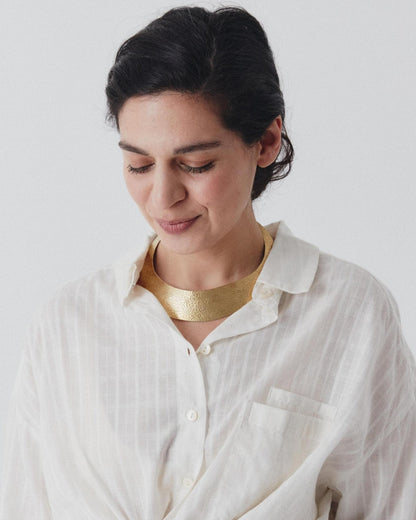 Half Moon Choker - Beaten Brass