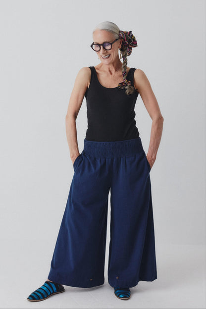 Platzo Trousers - Dark Navy (medium weight)
