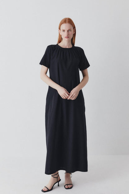 Shayla Dress - Reversible Maxi - Black