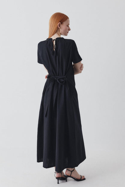 Shayla Dress - Reversible Maxi - Black