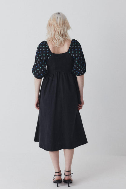 Belle Dress - Hand Embroidered - Black