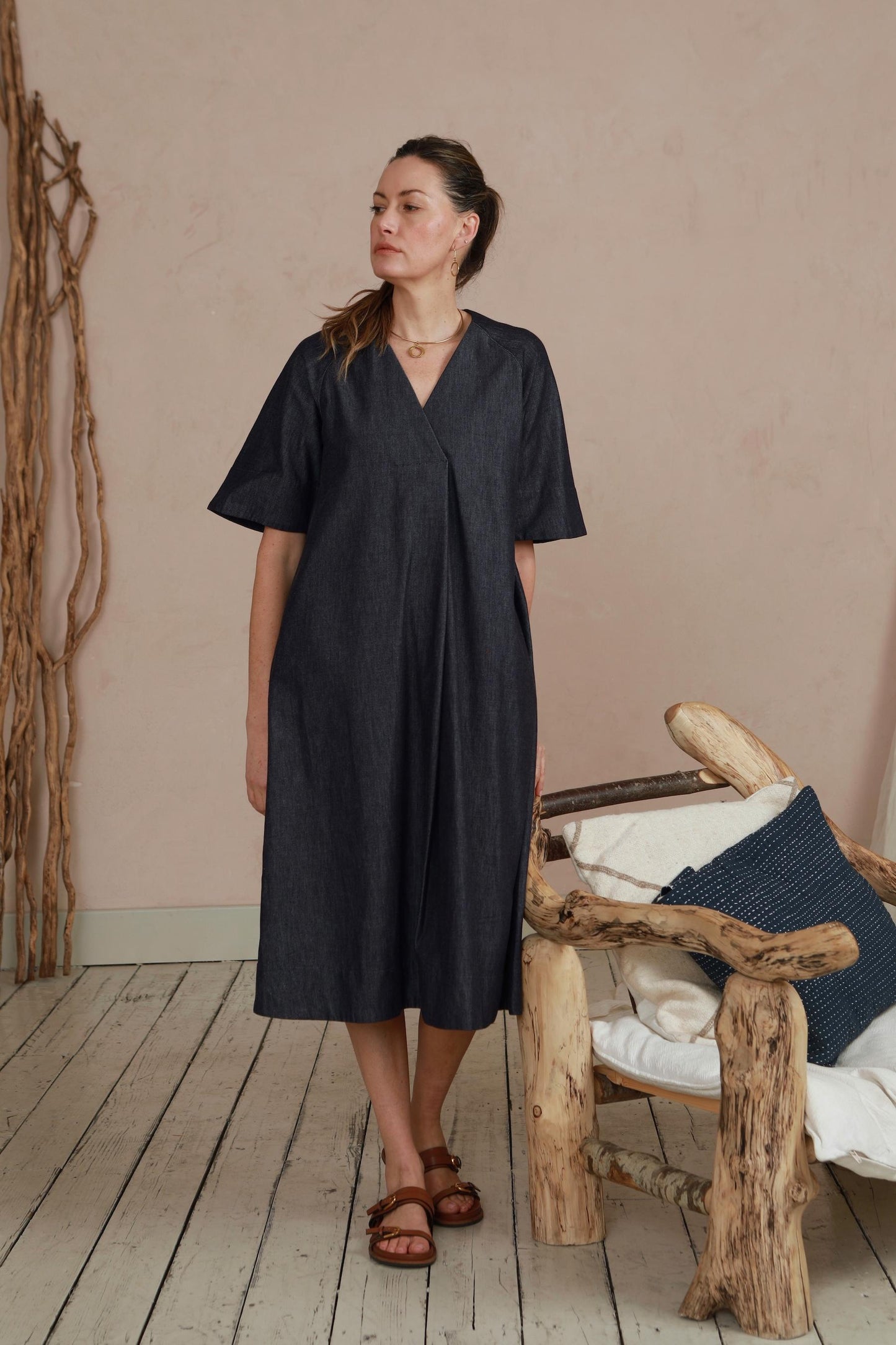 Rebecca Dress - Indigo Denim Chambray