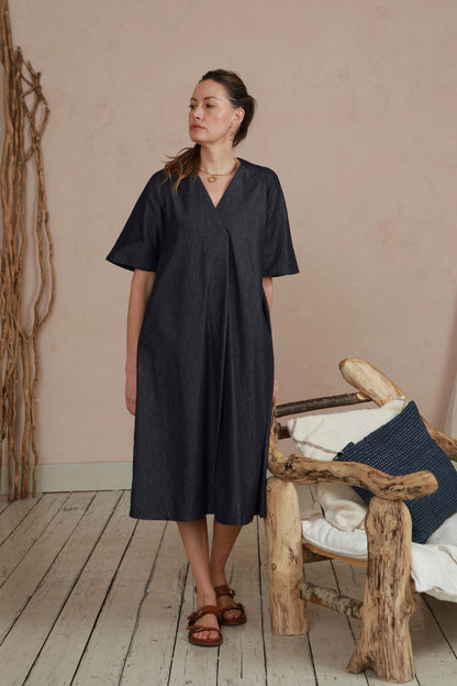 Rebecca Dress - Indigo Denim Chambray