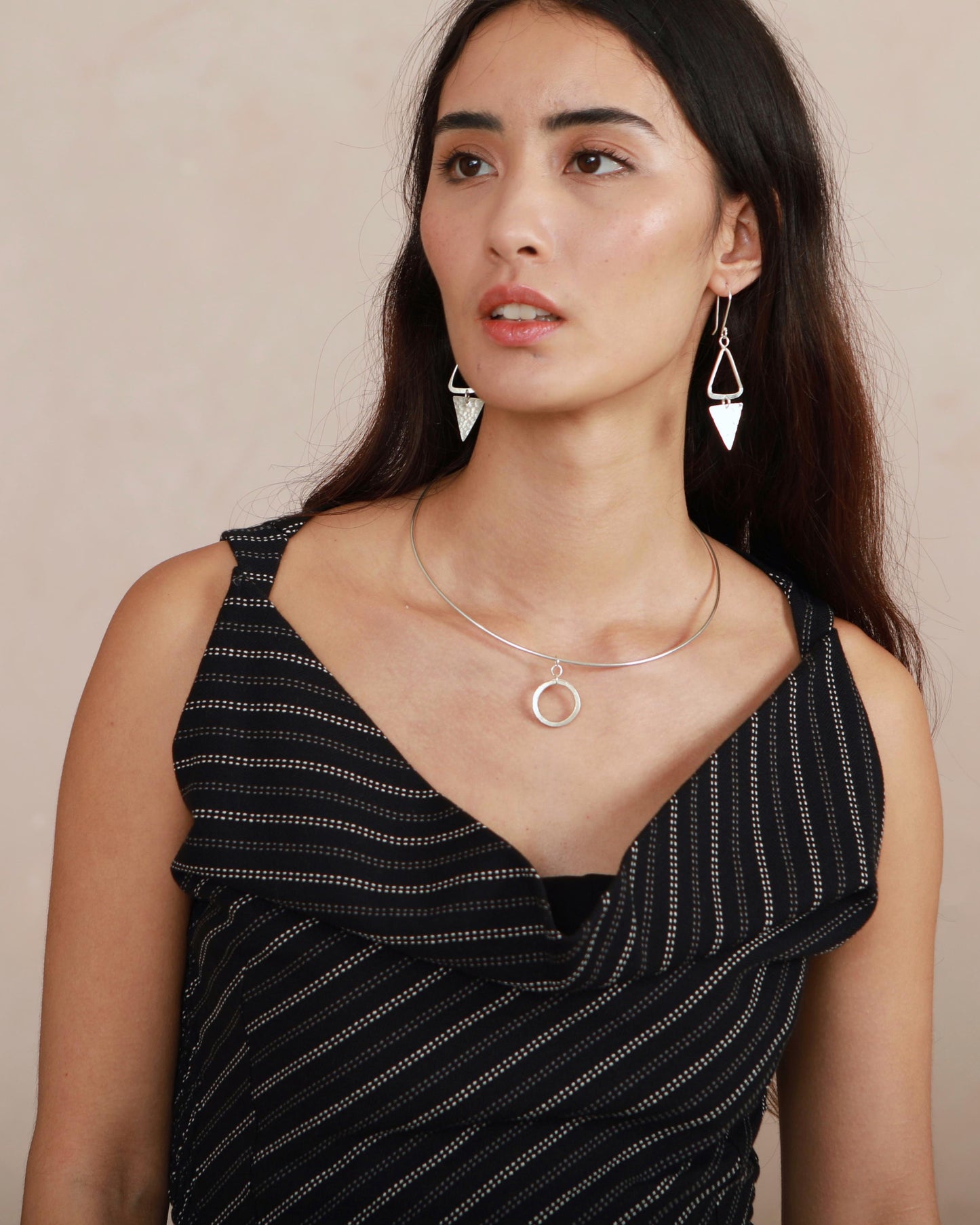 Celia Cowl Top - Black Stripe