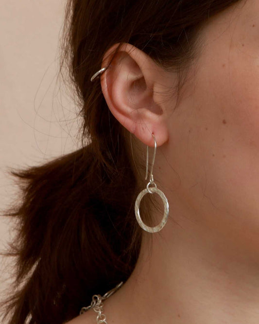 Luna Hoop Earrings - Silver Plated