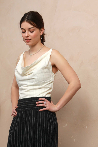 Celia Cowl Top - White