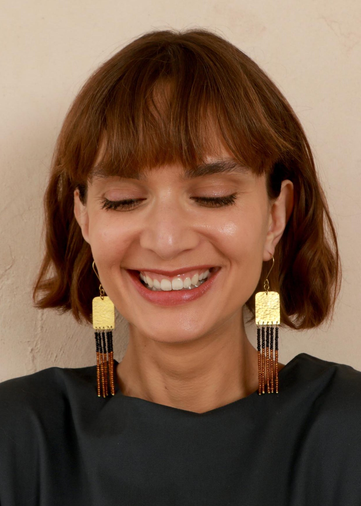 Moonbrush Earrings - Brass - Handmade