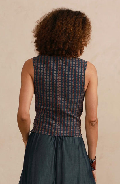 Celia Cowl Top - Jacquard Weave