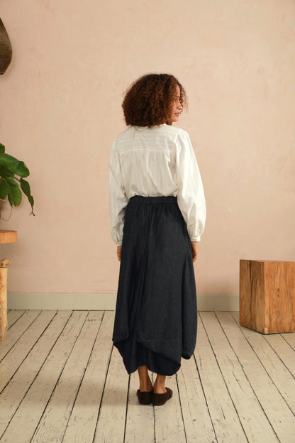 Laura Top - Handwoven Lace Weave - Off-White
