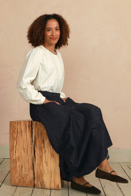 Laura Top - Handwoven Lace Weave - Off-White