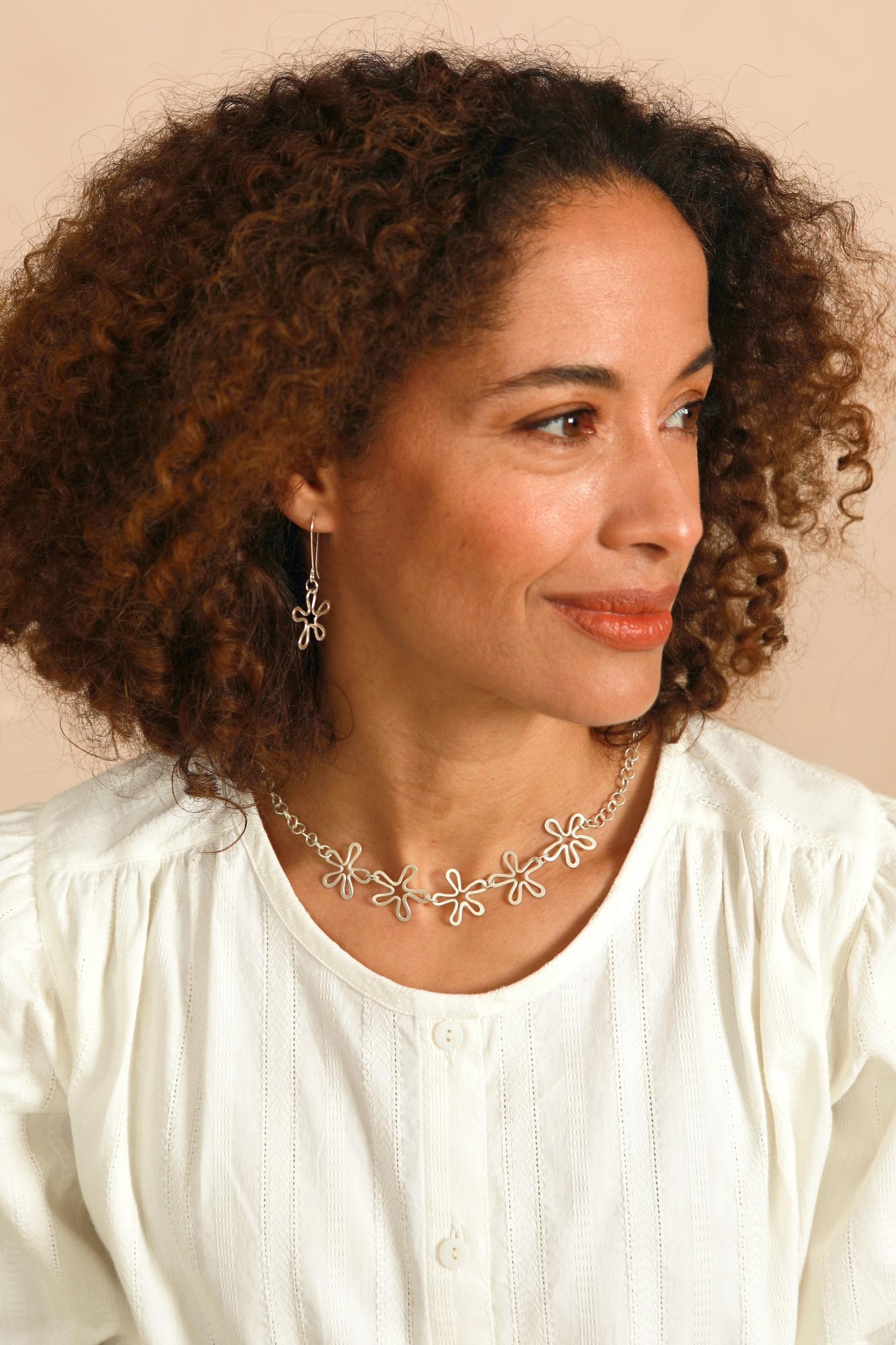 Laura Top - Handwoven Lace Weave - Off-White