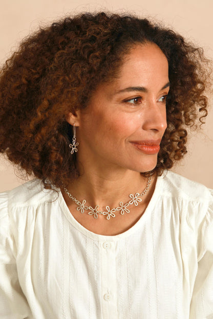 Laura Top - Handwoven Lace Weave - Off-White