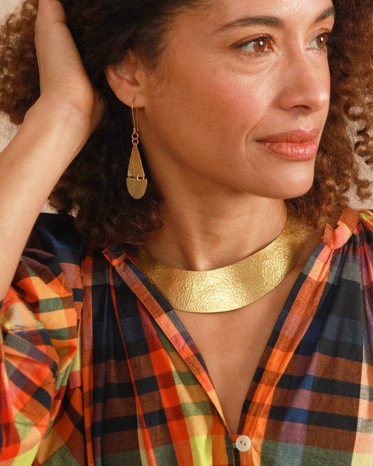 Half Moon Choker - Beaten Brass