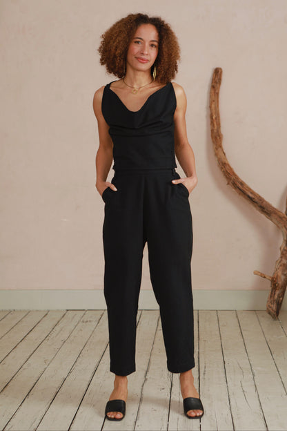 Celia Cowl Top - Black