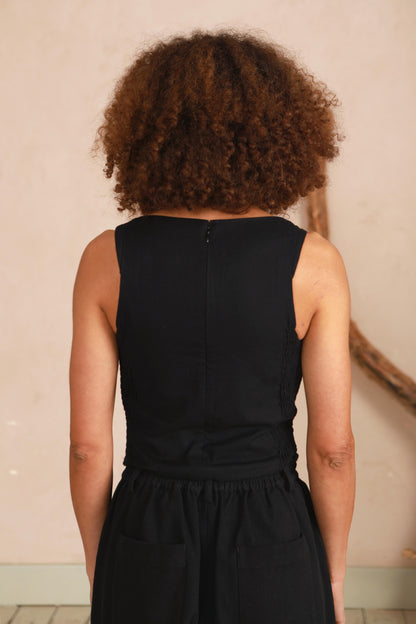 Celia Cowl Top - Black