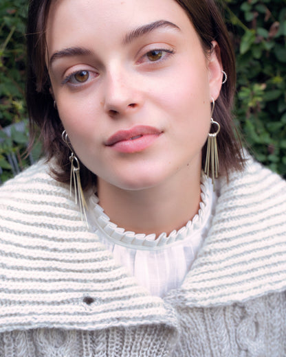 Sun Ray Earrings - Silver Plated