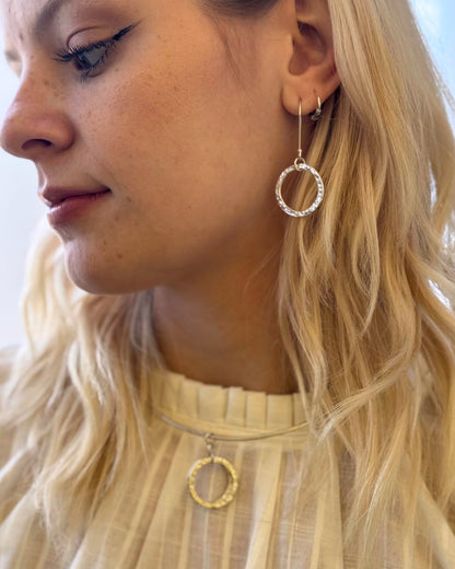 Luna Hoop Earrings - Silver Plated