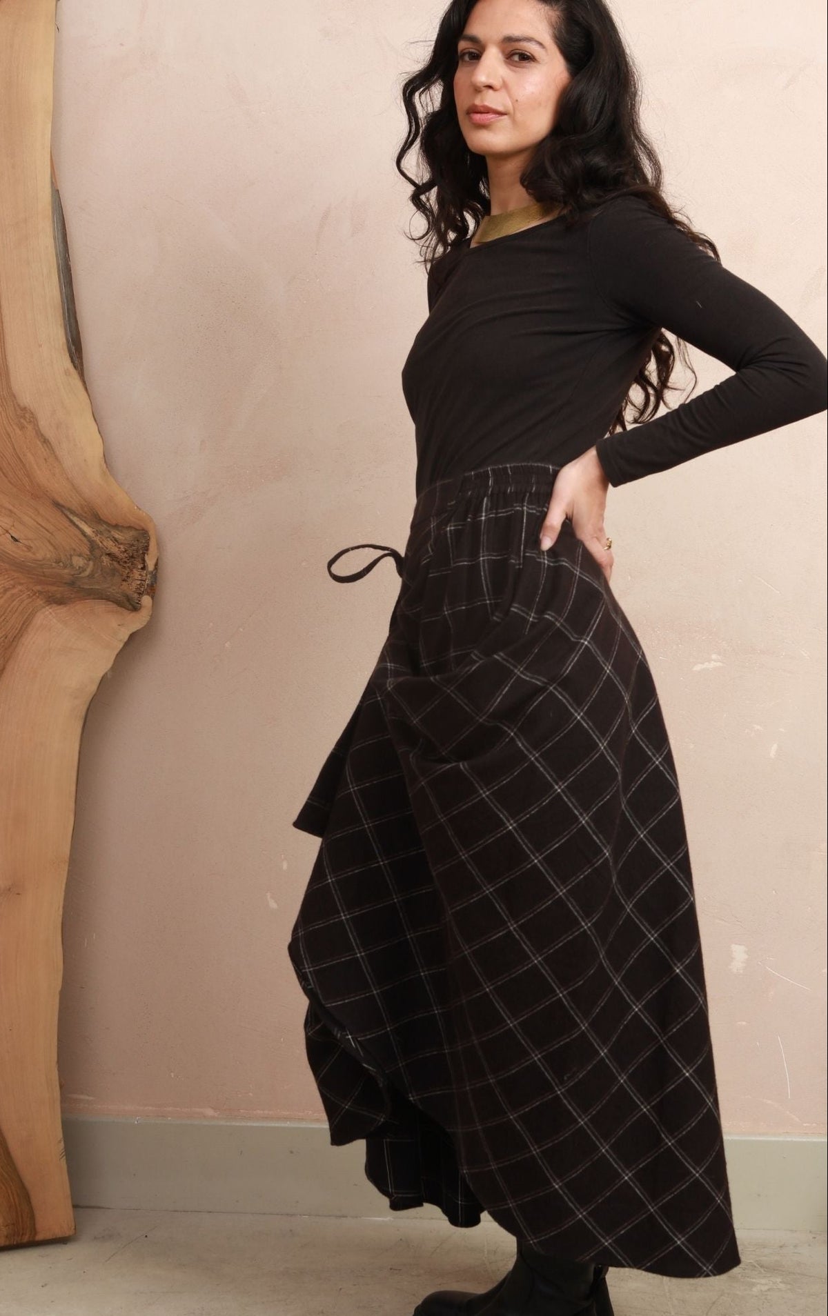 Rebel Skirt - Black & White Stripe