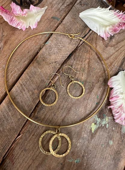 Two Moons Choker - Brass