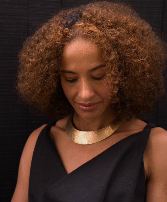 Half Moon Choker - Beaten Brass