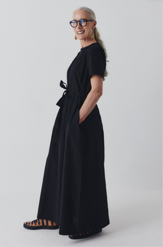Shayla Dress - Reversible Maxi - Black