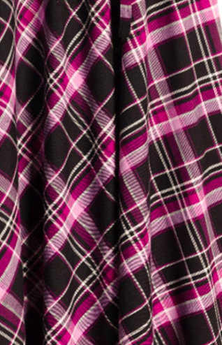 Image shows the woven check fabric
