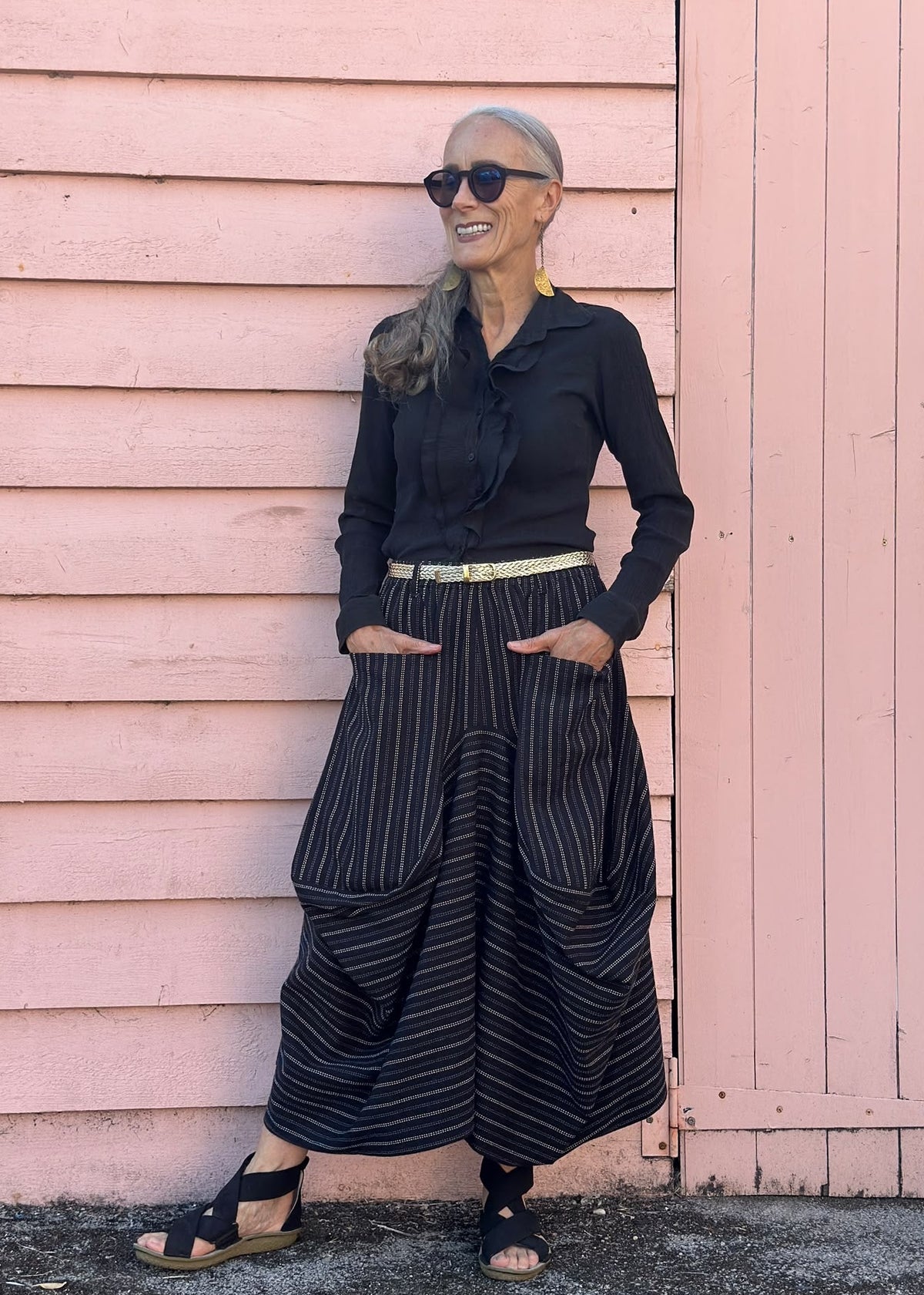 Safia Skirt - Black Stripe